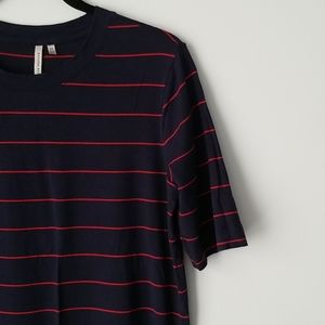 Banana Republic Red/Blue Thin Stripes Shirt